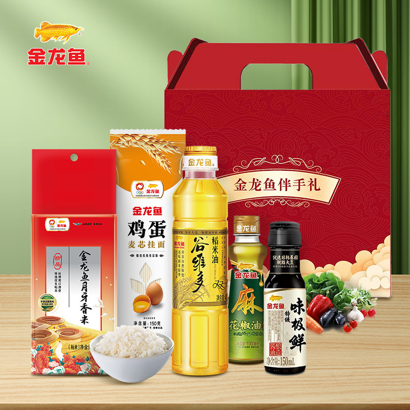 金龙鱼油米组合 食用油400ML稻米油大米500G礼盒 伴手礼批发|undefined
