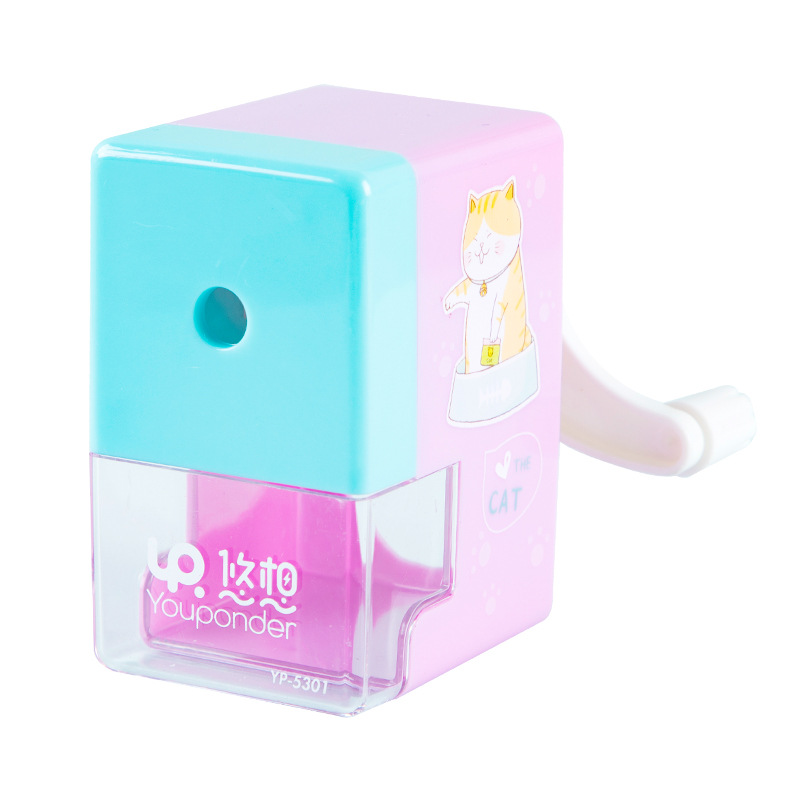 Youxiang YP-5301 lindo gato perezoso sacapuntas estudiante ahorro de mano de obra sacapuntas niños de dibujos animados sacapuntas