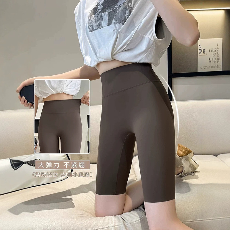 Women's High-Waisted Slimming Shark Pants, New Summer Style, Seamless Five-Point Pants for Sports, Fitness, Butt-Lifting Yoga Leggings Women's High-Waisted Slimming Shark Pants, New Summer Style, Seamless Five-Point Pants for Sports, Fitness, Butt-Lifting Yoga Leggings