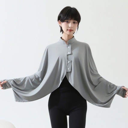 Ropa de protección solar, manga de chal, abrigo para mujeres de verano corto, abrigo delgado para montar ropa de protección solar de hielo UV