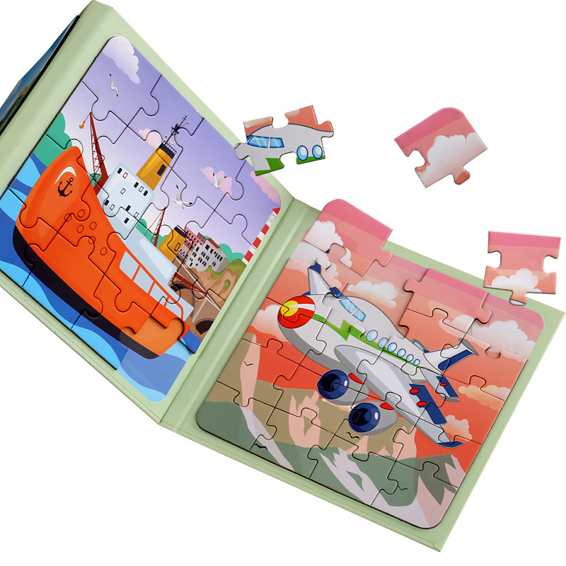 AAA Book Style Children's Magnetic Advanced Puzzle 3-in-1 Magnetic Puzzle for Children's Early Education Intelligence Toy Wholesale