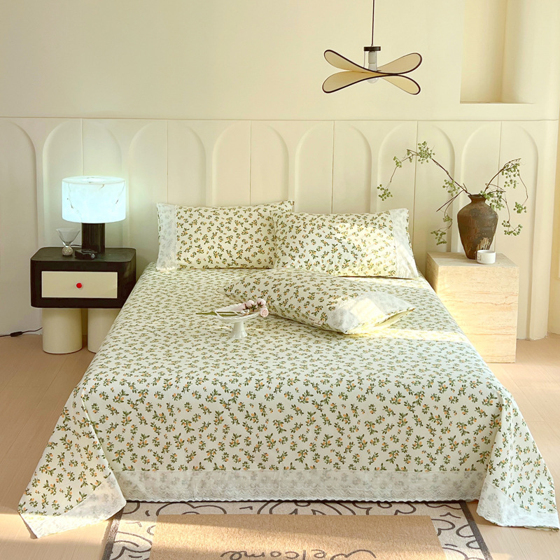 Class a New Lace-Style Xinjiang Pure Cotton Coarse Cloth Bed Sheet, 100% Cotton, Summer Cooling Mat and Quilt Cover Class a New Lace-Style Xinjiang Pure Cotton Coarse Cloth Bed Sheet, 100% Cotton, Summer Cooling Mat and Quilt Cover