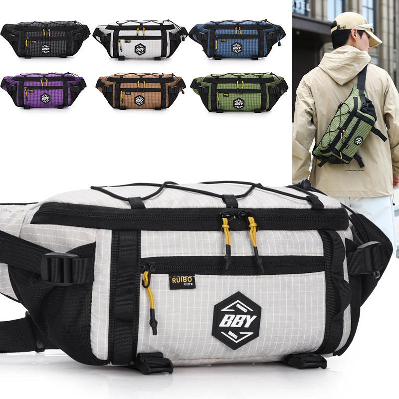 Outdoor hiking waist pack, lightweight chest pack, unisex mountaineering gear, cycling bag, trendy commuter crossbody bag, single-shoulder bag Outdoor hiking waist pack, lightweight chest pack, unisex mountaineering gear, cycling bag, trendy commuter crossbody bag, single-shoulder bag