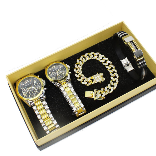 couple wristwatch diamond Bracelet box couple watch set men's watch women's watch