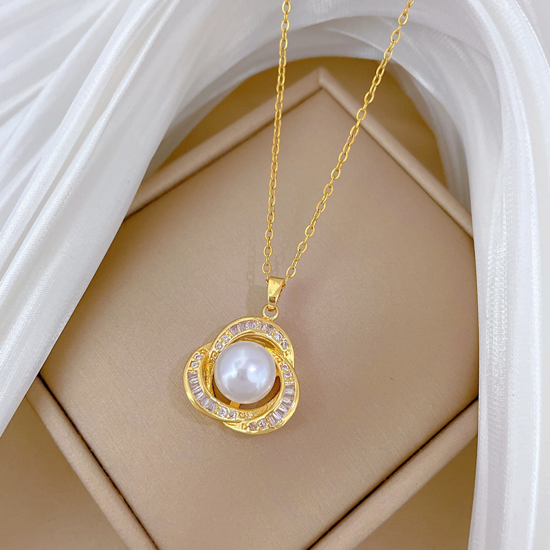 Collana elegante a catena con diamanti da donna gioiello versatile_voghion.com