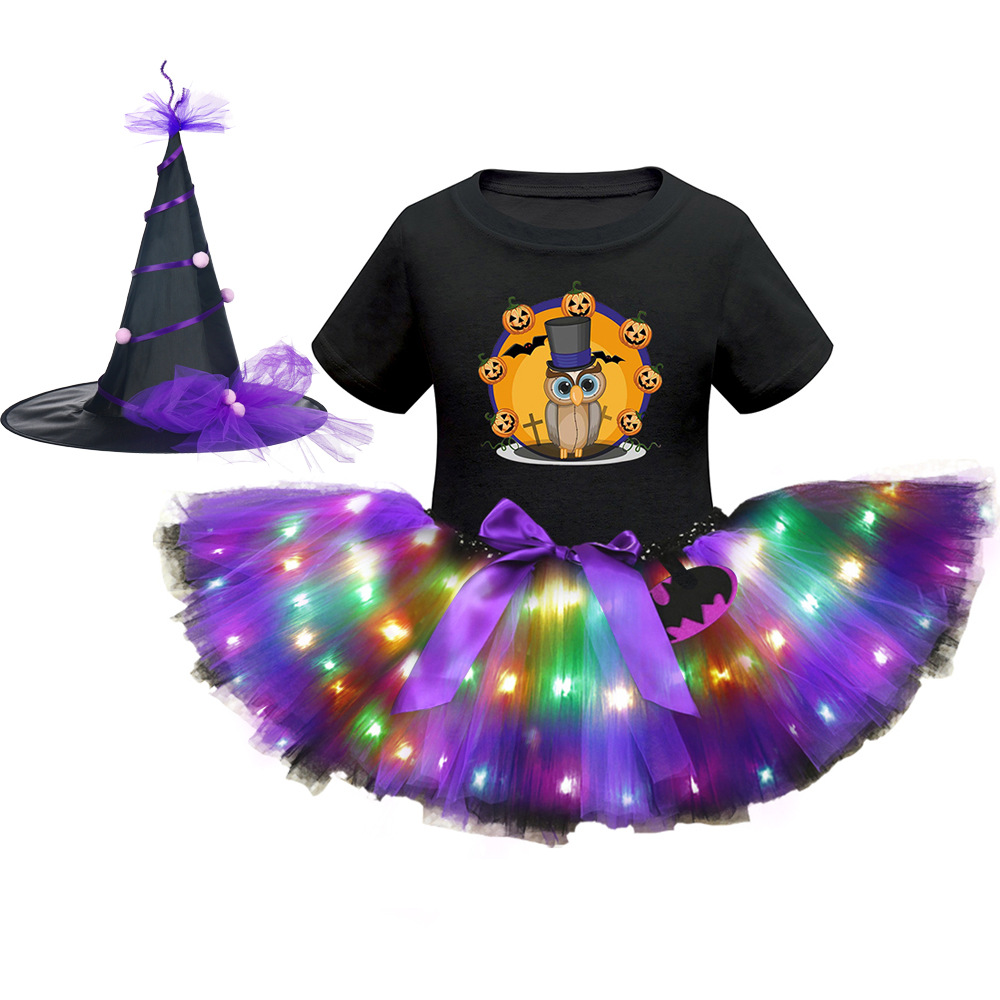 Хэллоуин светодиодный комплект с короткими рукавами 14
