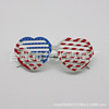 American National Day Independence Day Party Glasses Glasses USA Clover Window Pentagon National Flag Plastic glasses ornaments