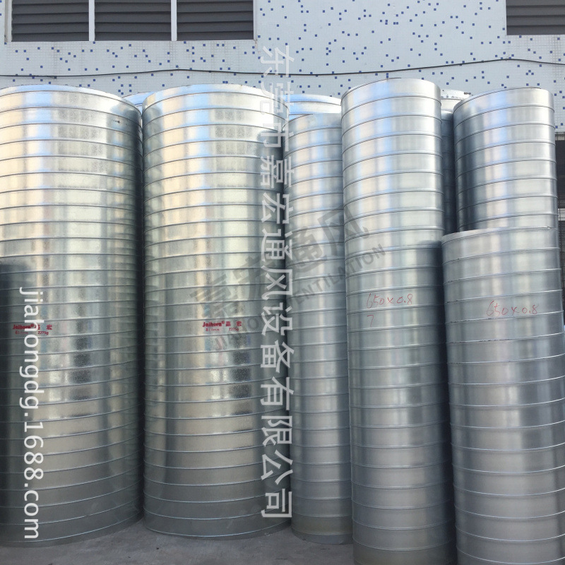 厂家生产304焊接螺旋镀锌风管除尘耐高温排烟管通风管圆形排气管