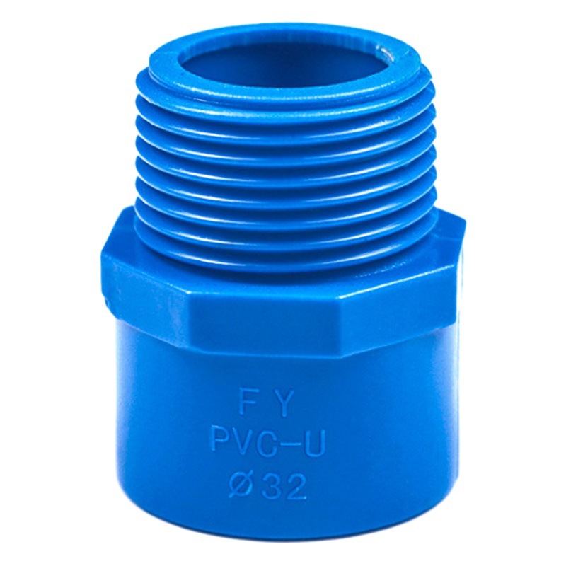 Conector de cable exterior PVC tubería de suministro de agua rosca exterior directa tornillo recto 20 25 32 50 63 75 blanco azul gris image 1