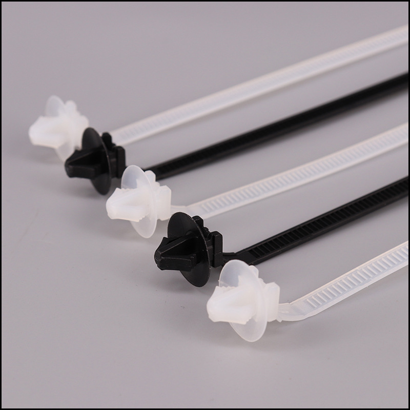 飞机头扎带5.2*165mm圆盘插销式尼龙扎带 汽车扎带500条/包