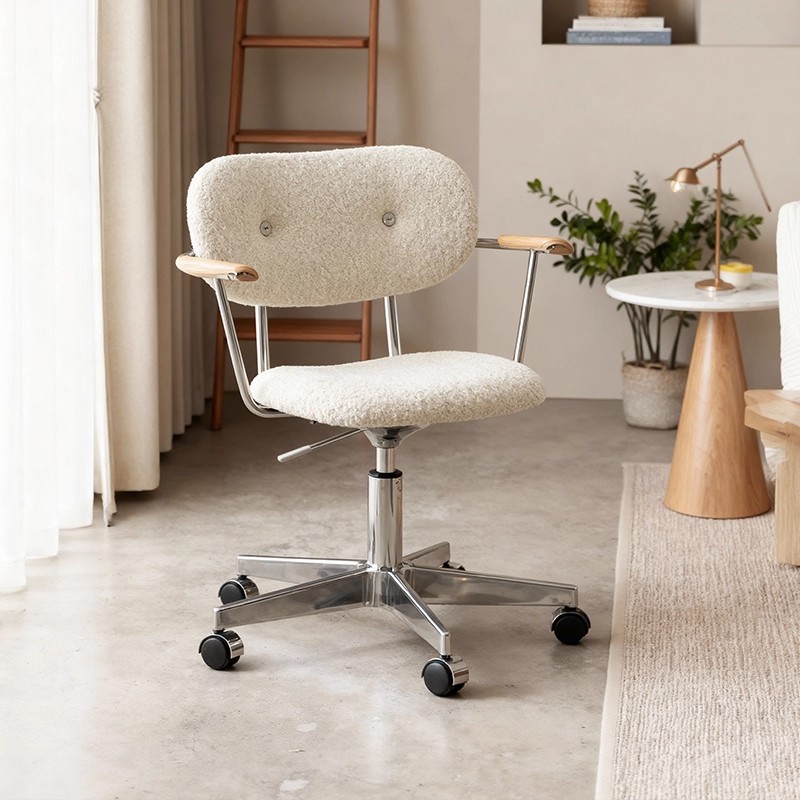 Nordic Style Office Chair Designer Ergonomic Sedentary Comfortable Girls Home Office Rotating Lift Computer Chair