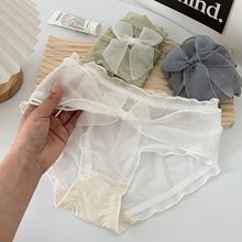 鸢尾之恋~少女新款春夏网纱内裤女薄款透气性感无痕女士三角裤