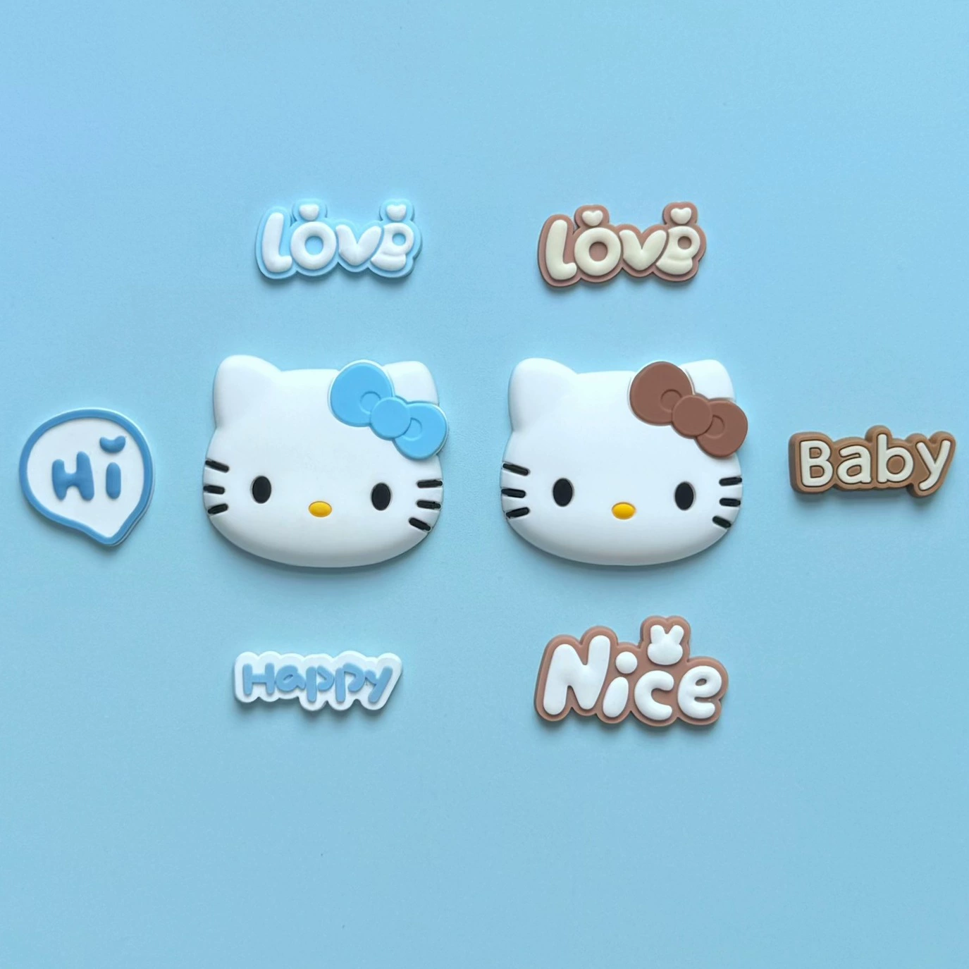 ПВХ мягкий клей-наклейка Hello Kitty KT котенок мягкий клей аксессуары для DIY чехол для мобильного телефона обувь декоративная наклейка