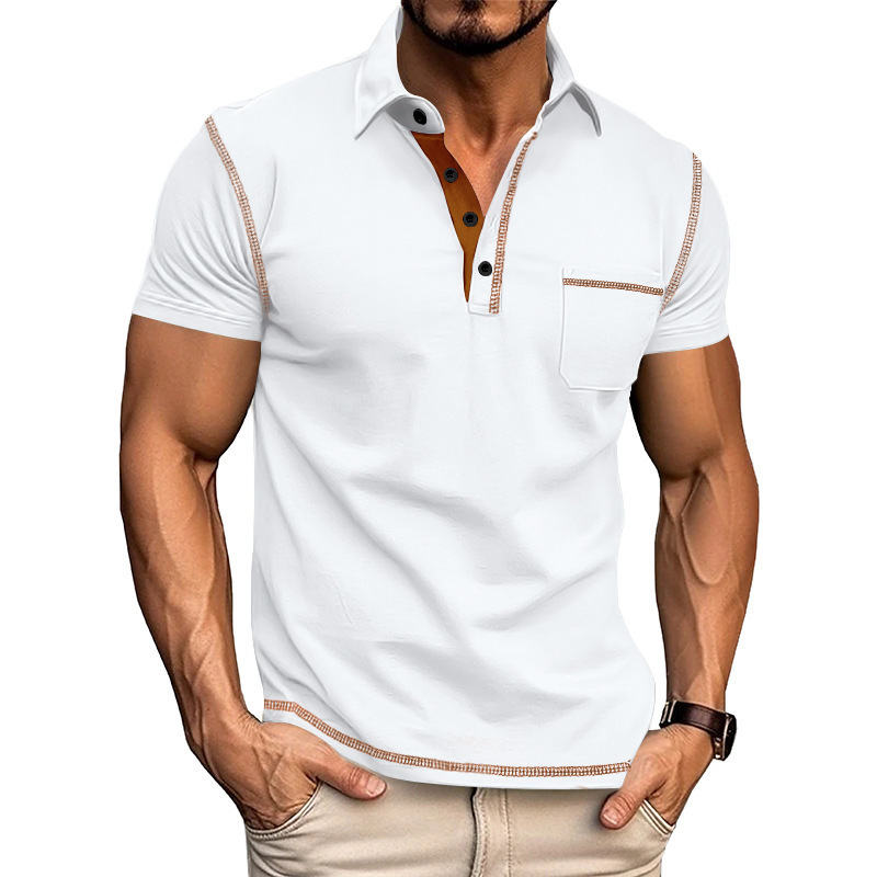 Nuevo transfronterizo Europa y América Amazon TK verano nuevo hombre camiseta de manga corta comercio exterior camiseta de polo
