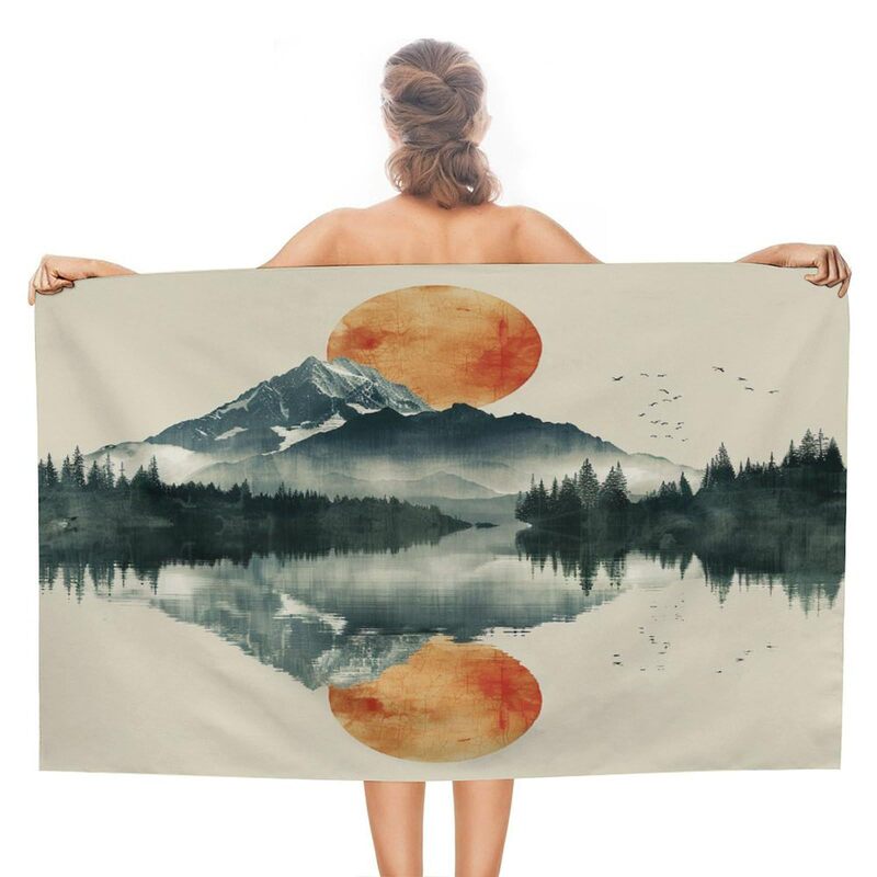 Snow Mountain Jungle Beach Bath Towel Quick-drying Sand-proof Sunscreen Bird Forest Lake Landscape Towel Sports Camping Holiday Towel Snow Mountain Jungle Beach Bath Towel Quick-drying Sand-proof Sunscreen Bird Forest Lake Landscape Towel Sports Camping Holiday Towel