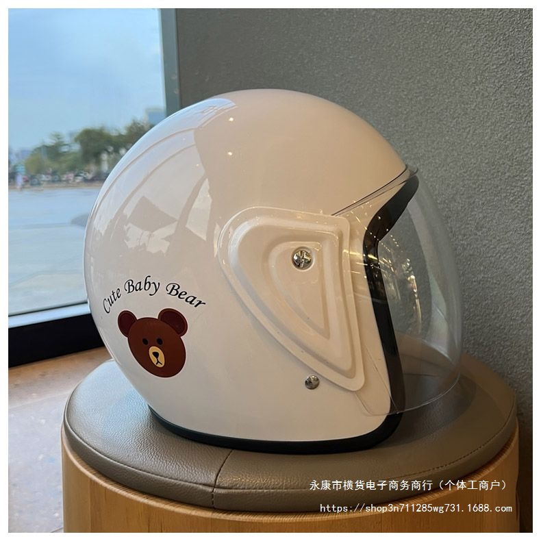 Winter 3C Safety Certified Electric Vehicle Helmet Motorcycle Battery Car Cartoon