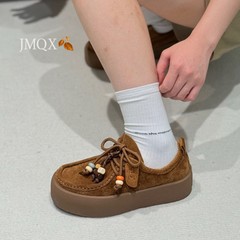 真皮厚底防滑橡胶底勃肯鞋女秋季女鞋透气休闲百搭单鞋20w0201-8