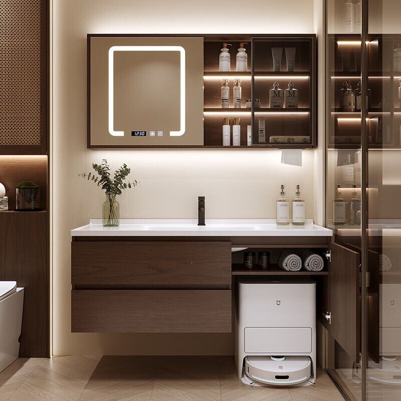 Sweeping robot, bathroom cabinet, ceramic integrated basin, washbasin, countertop integrated bathroom sink