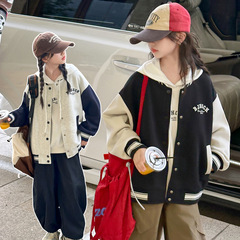 女童秋款外套2025洋气时髦春秋季棒球服儿童洋气秋装夹克运动上衣