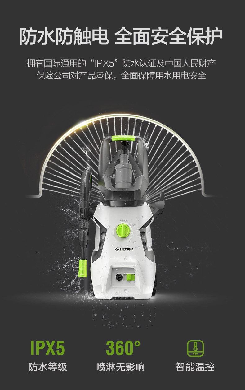Greenfield High-Pressure Car Washer for Home Use 220V Portable Water Gun High-Power Water Pump Cleaning Machine Car Washing Tool