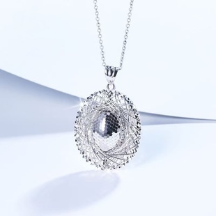 Pt950 Platinum Pendant Platinum Oval Pigeon Egg Set Chain Shenzhen Shuibei Jewelry Factory