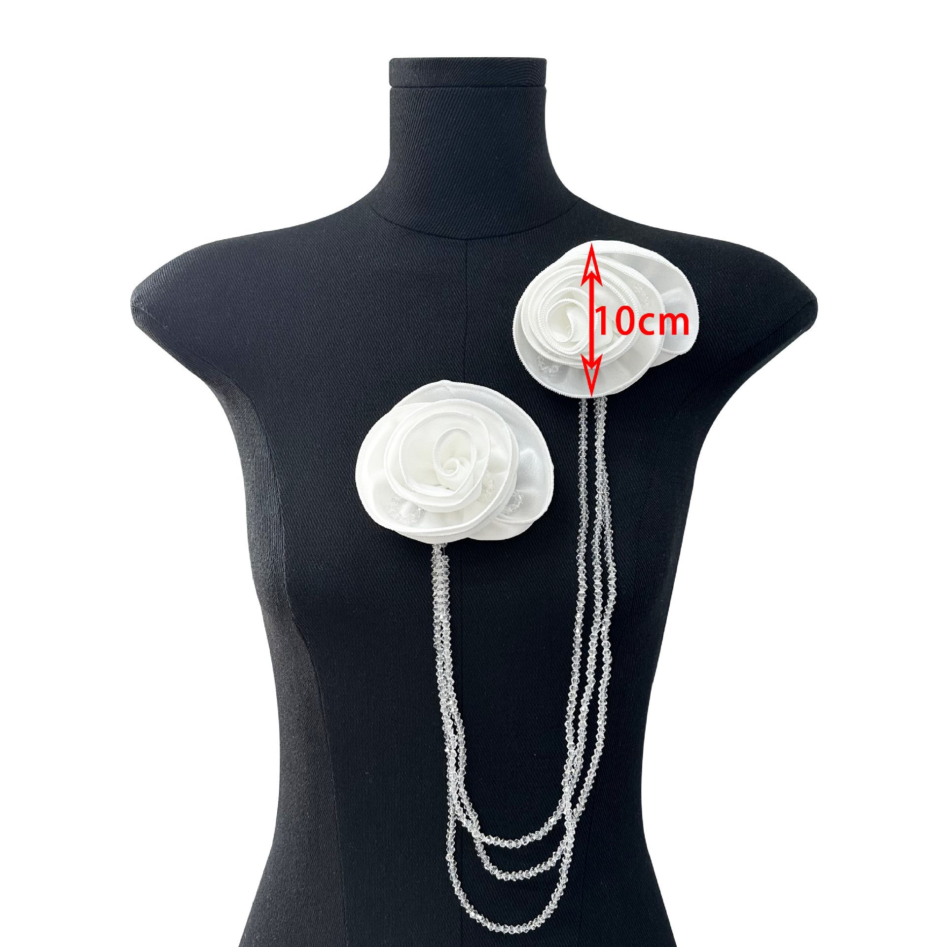 Nuevas flores tridimensionales cristal clavos perlas franela flor de pecho decoración flor parche calcomanías vestido accesorios de decoración