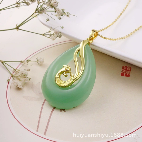 Style 12 Aventurine Hollow Phoenix 35*24*7MM