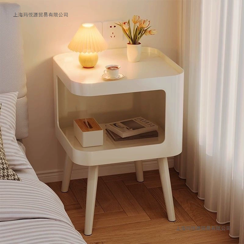 铁艺床头柜家用卧室简约现代小型替代品奶油风边几创意置物架柜子