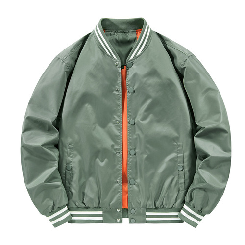 Cross-border flight jacket for men live stream supply source【added cotton/thin】spring and autumn pilot jacket color baseball jacket