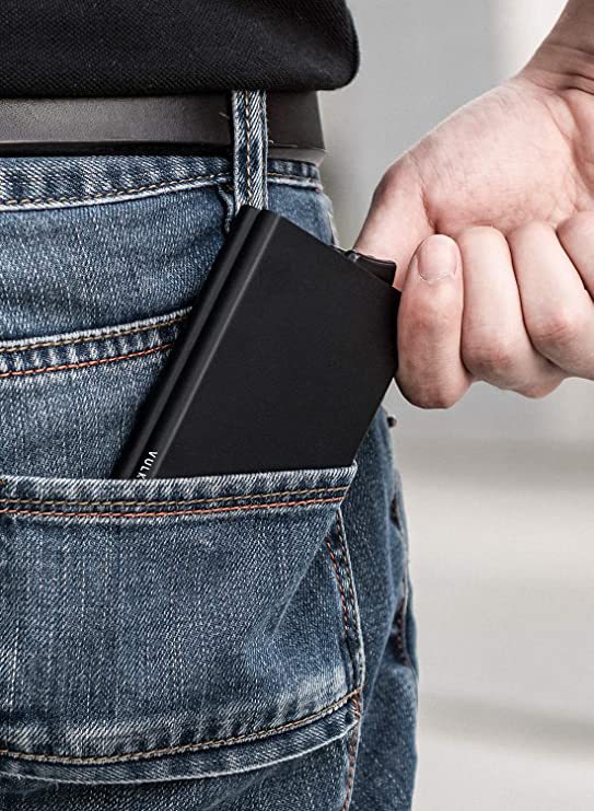 Titular de tarjeta de metal comercio exterior de los hombres RFID antirrobo cepillo europeo y americano Amazon metal aleación de aluminio titular de la tarjeta