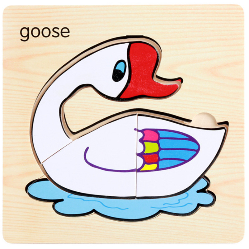 Nuevo rompecabezas tridimensional de madera de mano tráfico animal marino Ilustración cognición rompecabezas infantil juguete de rompecabezas de educación temprana