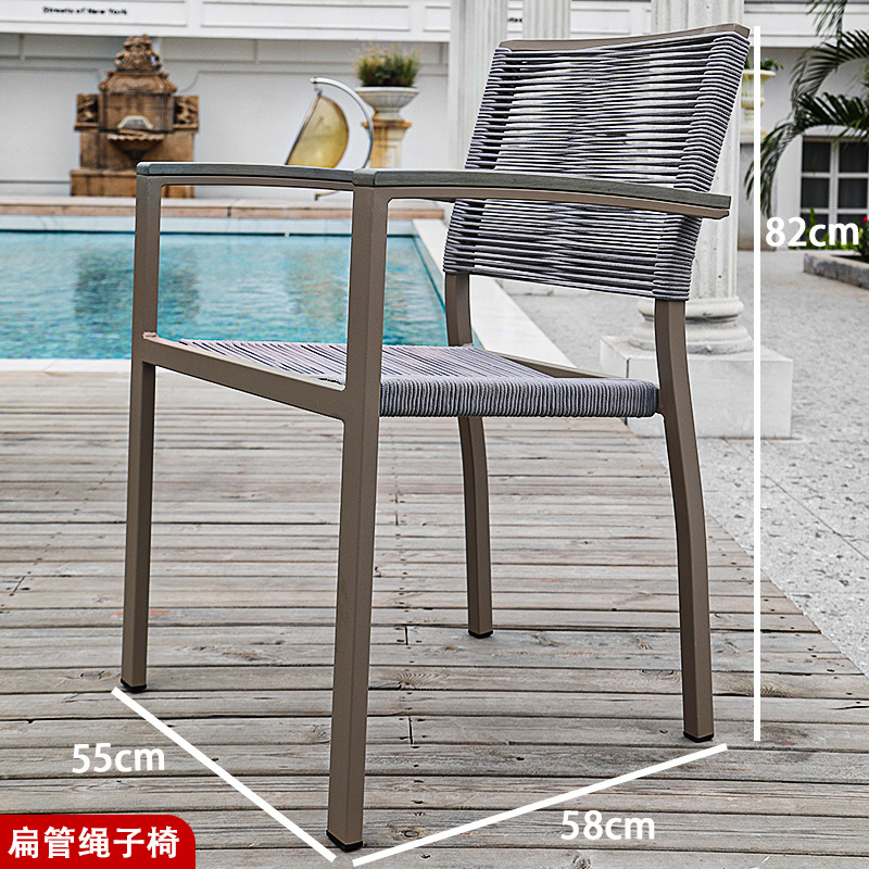 Silla de cuerda de tubo plano