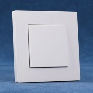 European style 86*86 White Black switch panel European Standard switch socket one open single double control switch plastic panel