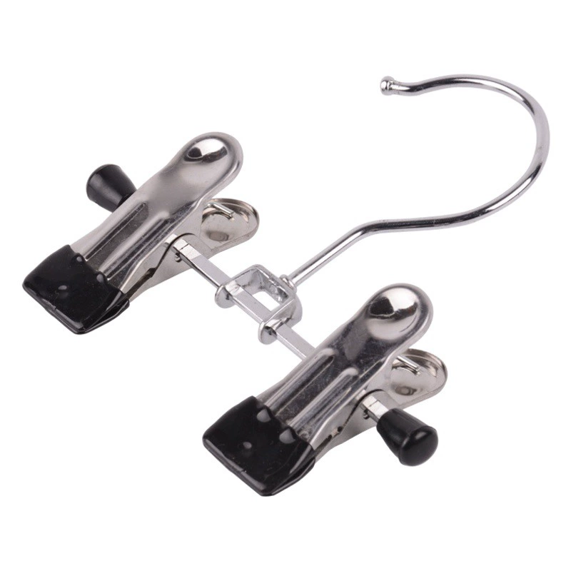 Amazon многофункциональная маленькая вешалка, металлическая вешалка для брюк, мини-вешалка, универсальный зажим, оптовая продажа, нескользящая сушилка