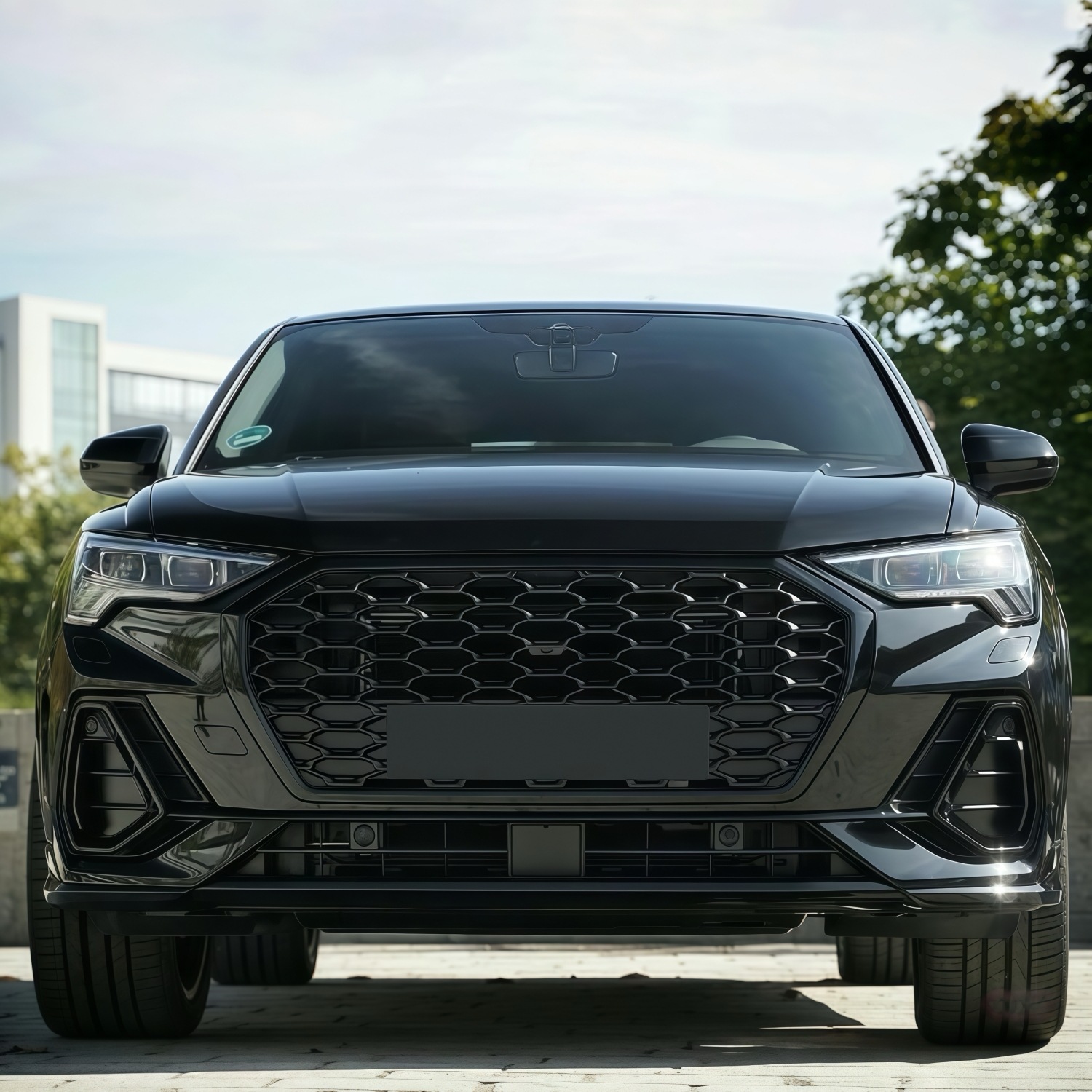 19-23 Models Are Suitable for Audi Q3 Modified Grille, Rsq3 Grille, Honeycomb Grille with Four-Wheel Drive Grille