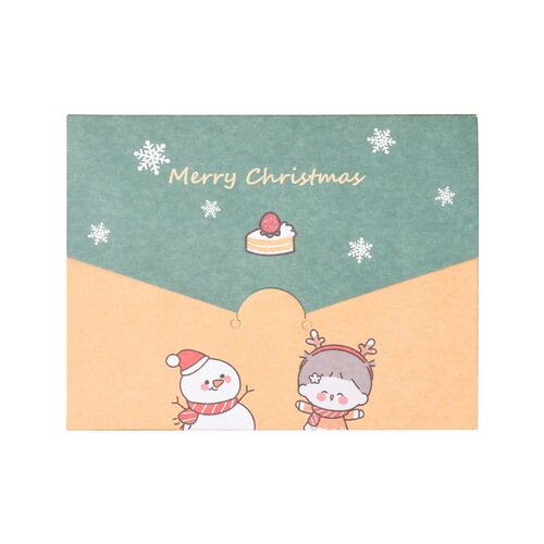 Christmas greeting card envelope Thanksgiving New Year's Eve blessings DIY folding card New Year's Day birthday handwritten message card