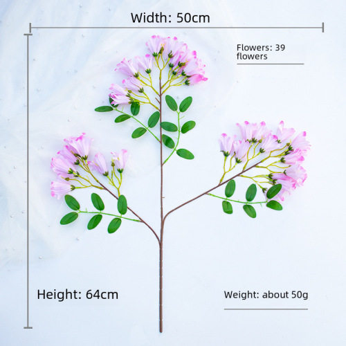 New Style Artificial Jacaranda Branches Wedding Hanging Artificial Flowers Indoor Outdoor Landscape Garden Decoration Wholesale Artificial Flowers