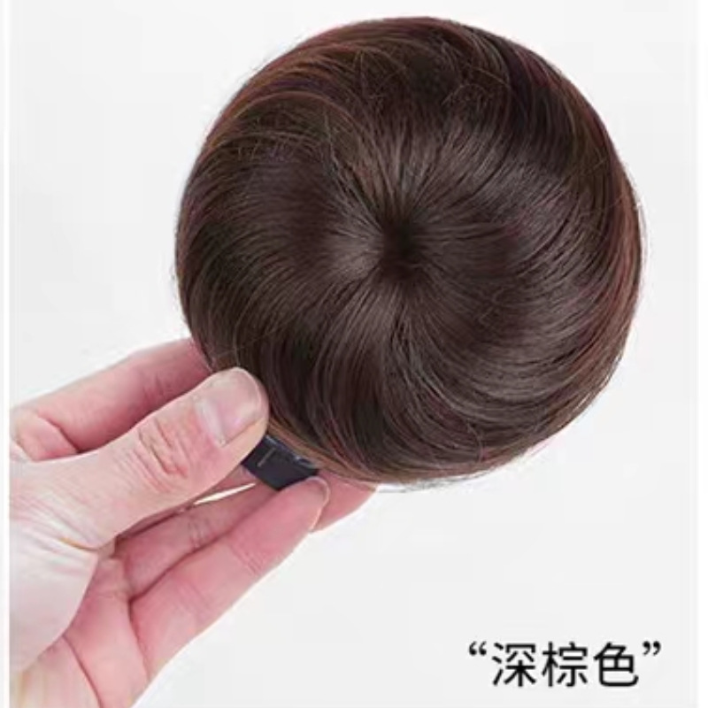 Peluca, cabeza de bola, cuerda, clip de agarre de red, bolso de pelo liso, temperamento de celebridad de Internet, peluca, bolso de pelo, cabeza de muñeca, celebridad de Internet del mismo estilo