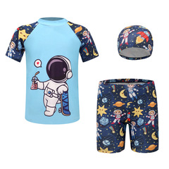Children's swimwear set wholesale new boy's split cartoon swim trunks student hot spring quick-dry swimsuit