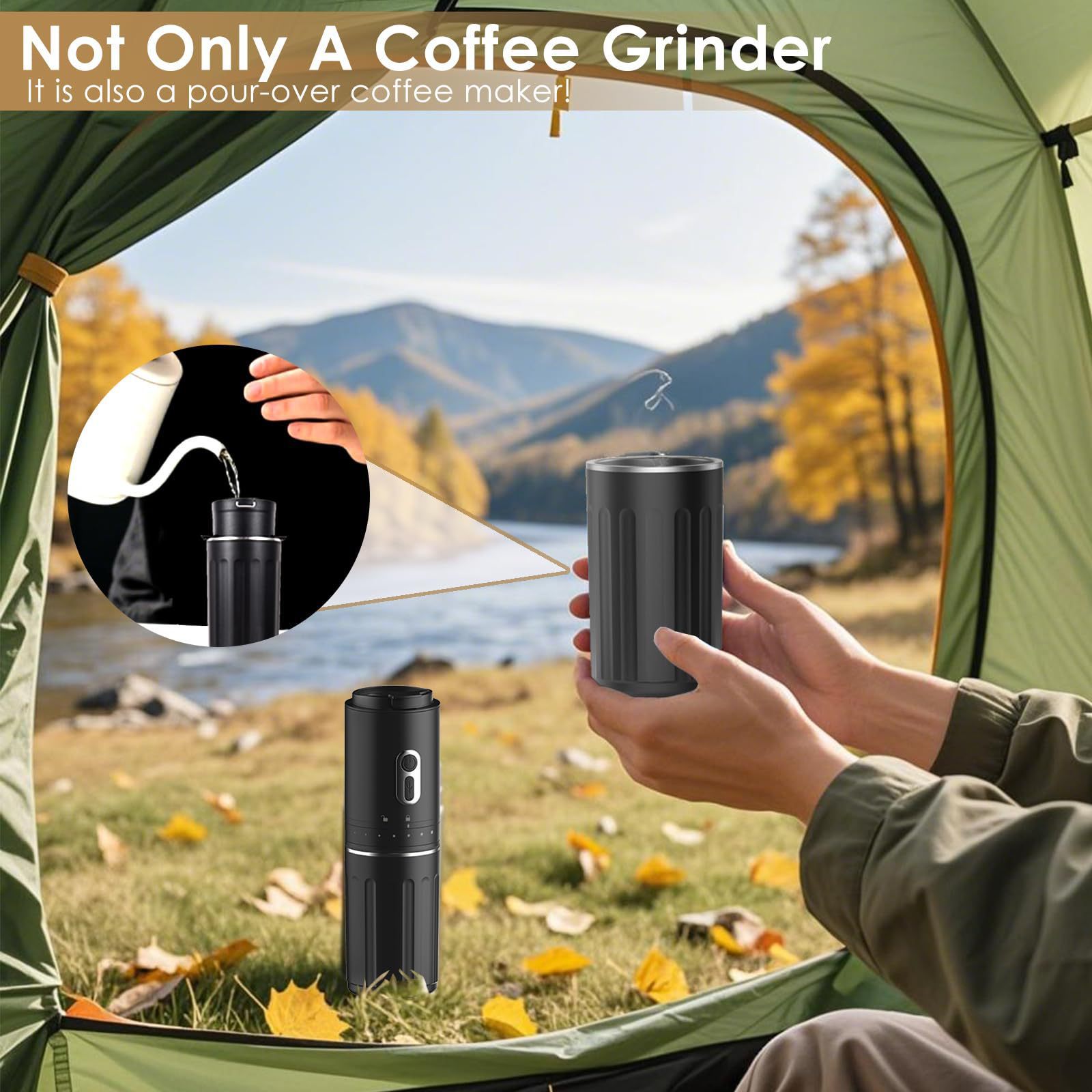 Portable Coffee Machine, Mini Small Grinder All-in-one Machine For Home And Outdoor Travel, Hand-brewed Espresso Travel_voghion.com