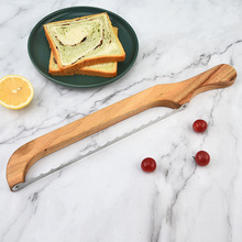 木质面包刀锯三明治切片机法棍面吐司锯抗弯曲木制面包切割器