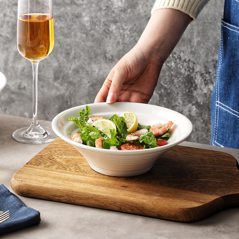 Cerámica japonesa de color sólido Douga cuenco de fideos