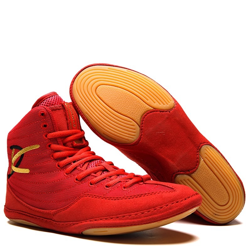 Boxing Shoes for Men and Women, Fighting Shoes, High-Top Training Shoes, Free Fighting Shoes, Professional Muay Thai Shoes, Wrestling Shoes