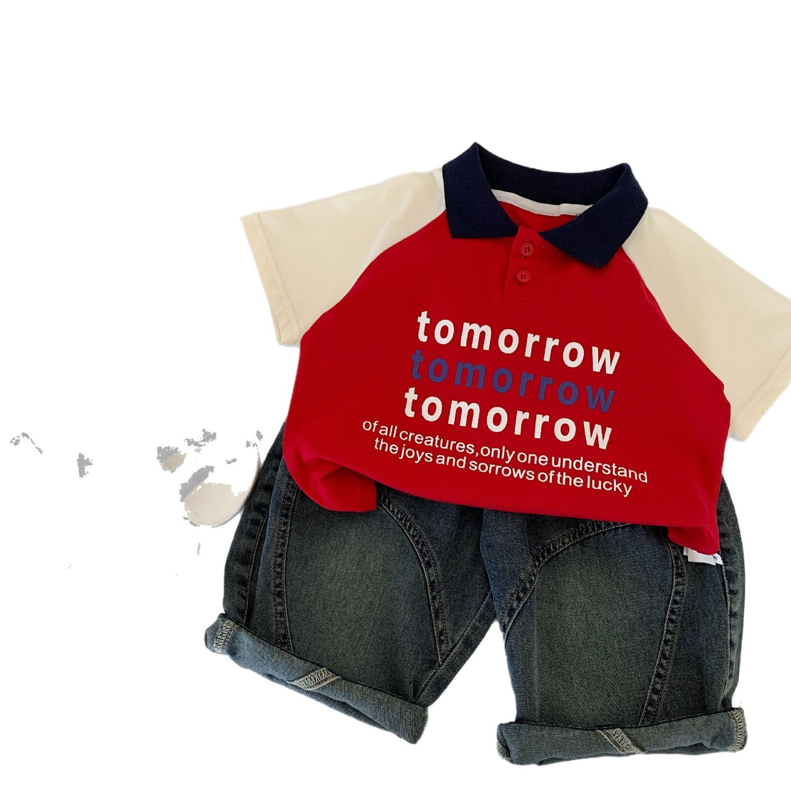 Camiseta de manga corta para niños Maibao 2025 verano nuevos tops para niños verano niños ropa para niños camisa de fondo para niños marea