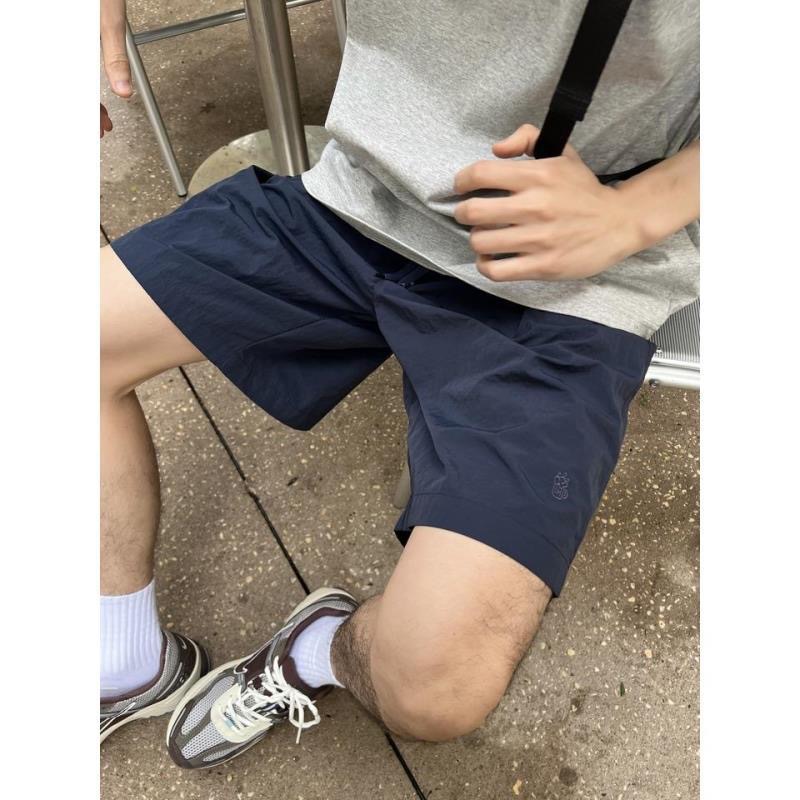 Summer Outdoor Loose Japanese Style Casual Quick-Dry Beach Shorts Men's Straight Mid-Length Pants Seaside Sports Functional Drawstring Shorts