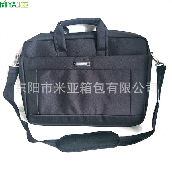 Simple Solid Color New Business Office Conference Bag Nylon Shoulder Shockproof 15.6 Laptop Bag