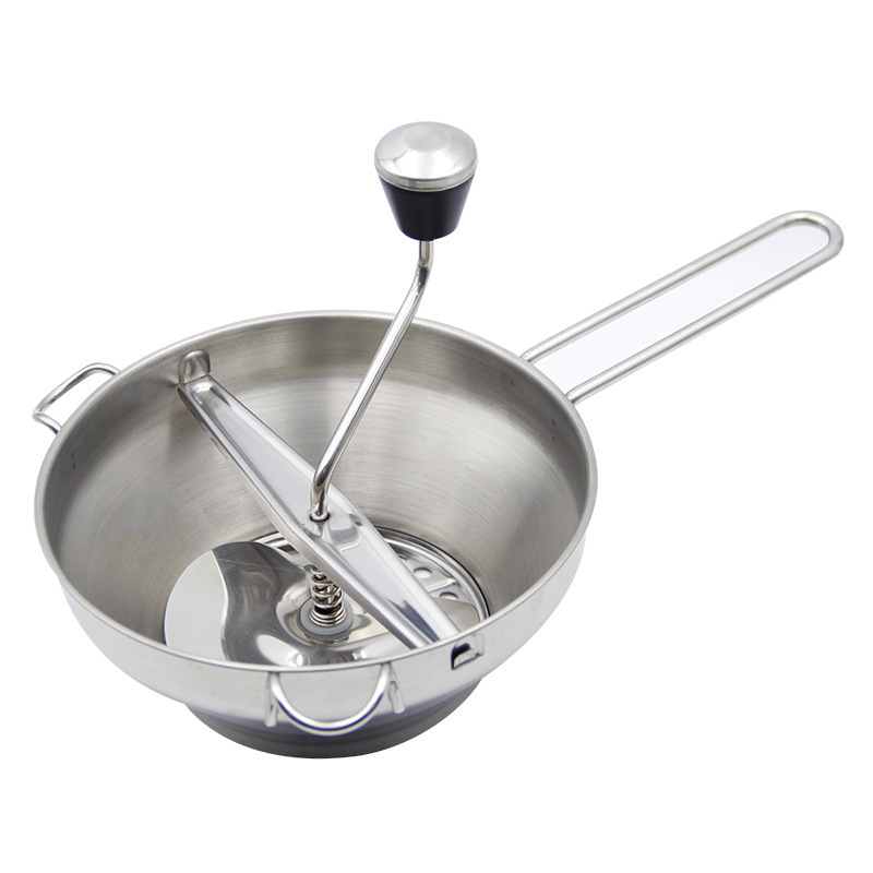 不锈钢果酱机手动食物磨菜器辅食磨泥器蔬菜研磨器土豆研磨辅食机|undefined