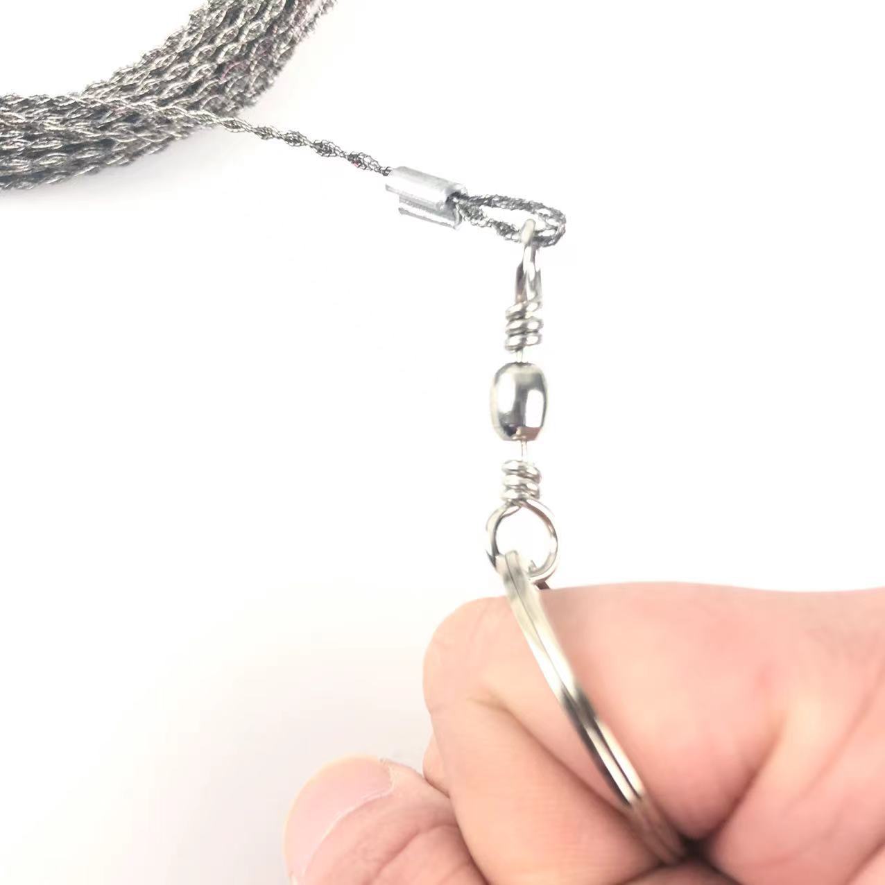 La curva de la supervivencia vio 360 grados de rotación al aire libre Cadena de sierra de alambre herramienta estanque de hierba de corte de la cuerda de sierra 10 M