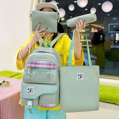 2024新款初高中學生背包高中生大學生書包韓版大容量學院風雙肩包