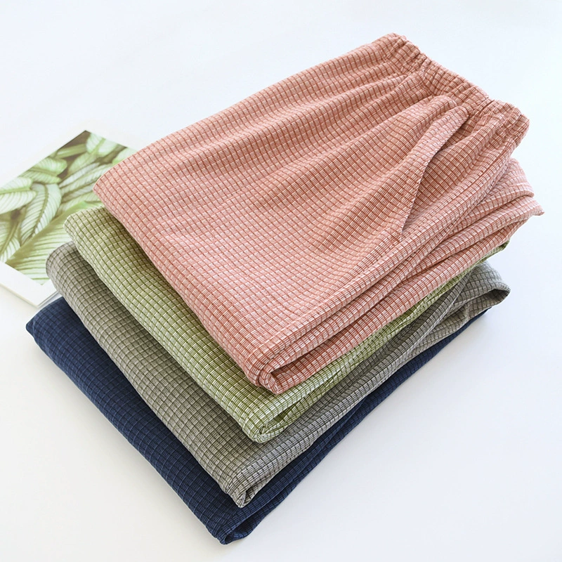 Осенне-зимние Пижамные брюки для пар, бархатные утолщенные мужские и женские мягкие теплые прямые брюки в клетку на флисовой подкладке, повседневные свободные брюки